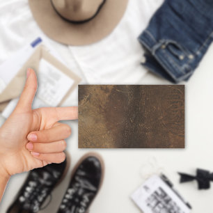 Adesivo Retangular Couro de Faux Faux com marca