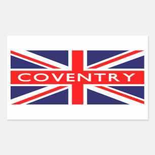 Adesivo Retangular Coventry: Bandeira Britânica