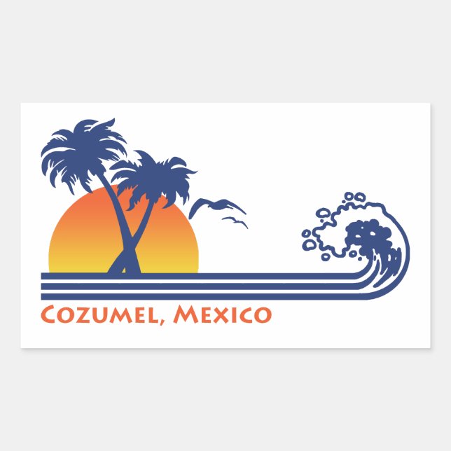 Adesivo Retangular Cozumel México (Frente)