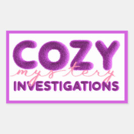 Adesivo Retangular Cozy Mistério de Investigações