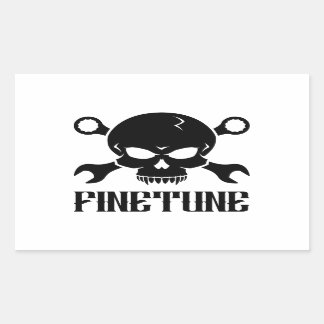 Adesivo Retangular Crânio 'n' Ferramentas 2 - Finetune (preto)