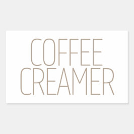 Adesivo Retangular Creamer de Café Marrom Elegante