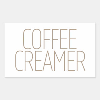 Adesivo Retangular Creamer de Café Marrom Elegante