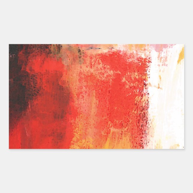 Adesivo Retangular Creative Red Abstrato (Frente)