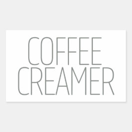 Adesivo Retangular Cremador de Café Cinza Esbelto