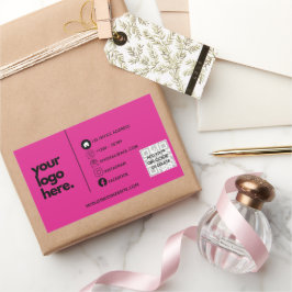 Adesivo Retangular Crie o próprio logotipo de Cartão de visita de CÓD