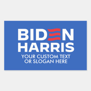 Adesivo Retangular Crie seu próprio Biden Harris 2024