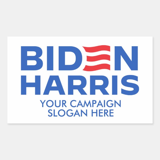 Adesivo Retangular Crie seu próprio Biden Harris 2024 (Frente)