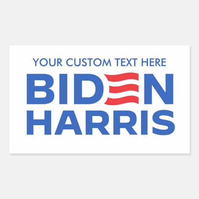 Adesivo Retangular Crie seu próprio Biden Harris 2024 (Frente)