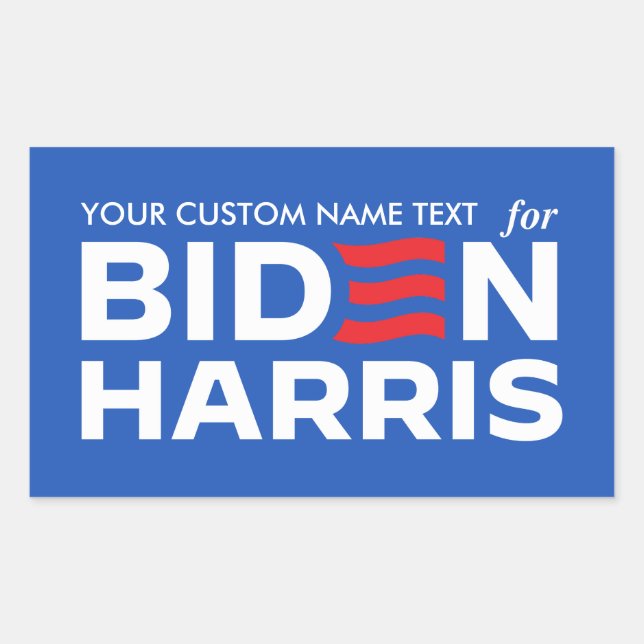 Adesivo Retangular Crie sua própria campanha para Biden Harris 2024 (Frente)
