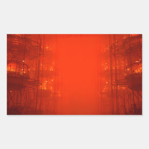 Adesivo Retangular Crimson Core Martian Colony