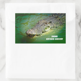 Adesivo Retangular Crocodilo Saltwater de Darwin
