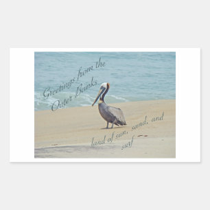 Adesivo Retangular Cumprimentos dos bancos exteriores OBX NC