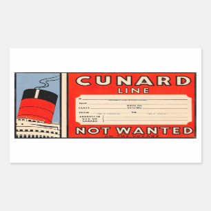 Adesivo Retangular CUNARD Line