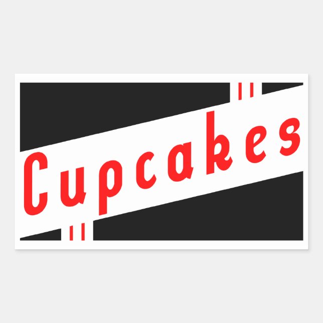 Adesivo Retangular cupcakes retrorreflectores (Frente)