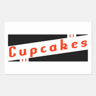 Adesivo Retangular cupcakes retrorreflectores