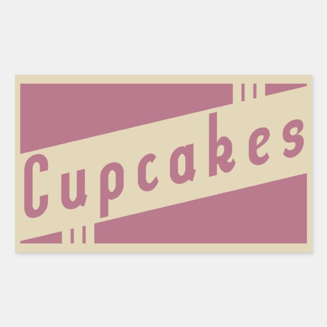 Adesivo Retangular cupcakes retrorreflectores (Frente)