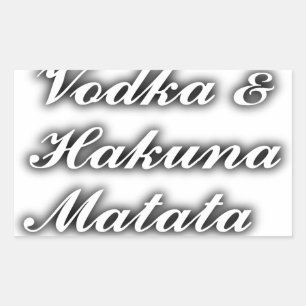 Adesivo Retangular Cupcakes Vodka Hakuna Matata FUNNY