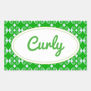 Adesivo Retangular Curly Diamond Pattern