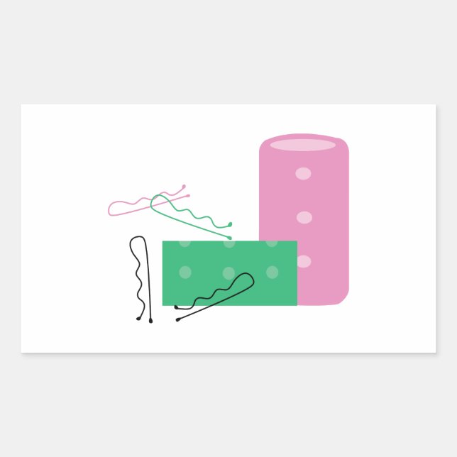 Adesivo Retangular Cursores de Cabelo (Frente)