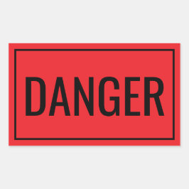 Adesivo Retangular Custom Danger Labels for Work Supplies Safety