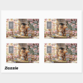 Adesivo Retangular Cute Squirrel Teacher Appreciation Sticker Sheet