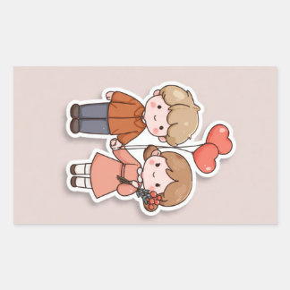 Adesivo Retangular Cute sticker 