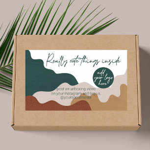 Adesivo Retangular Cute Things Inside Business Packaging