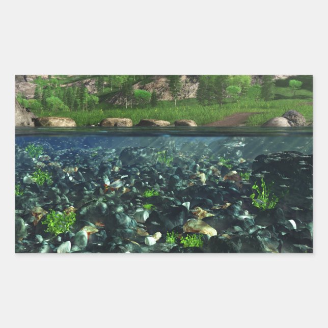 Adesivo Retangular Cwm River Stickers (Frente)