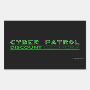 Adesivo Retangular Cyber Patrol