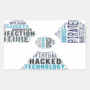 Adesivo Retangular Cyberpunk Hacker Tóxico