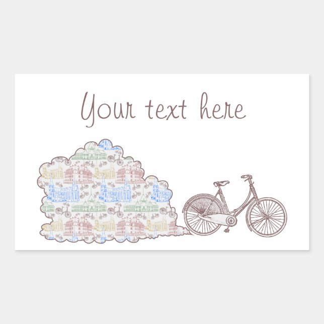 Adesivo Retangular Cycling Aarhus (Frente)