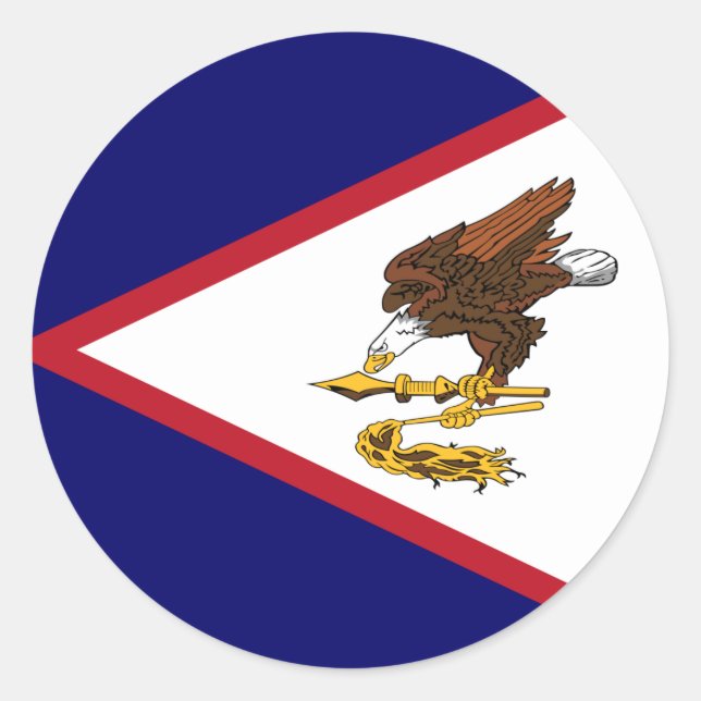 Adesivo Retangular da Bandeira Patriótica da Samoa (Frente)