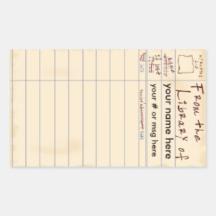 Adesivo Retangular Da Biblioteca de