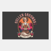 Dama de Café Tatuada Estilo Vintage Retrô