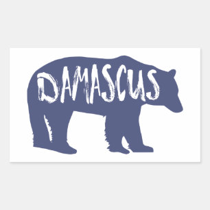 Adesivo Retangular Damascus Virginia Bear