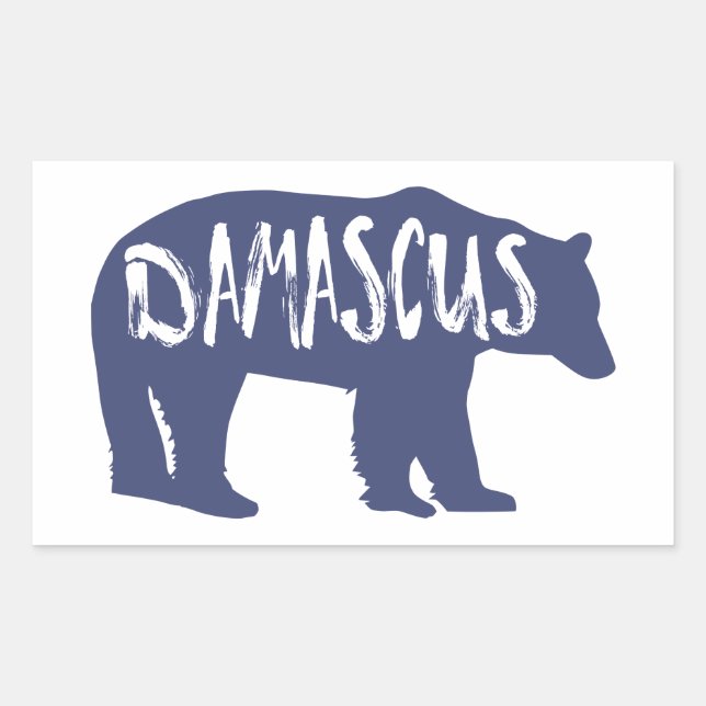 Adesivo Retangular Damascus Virginia Bear (Frente)