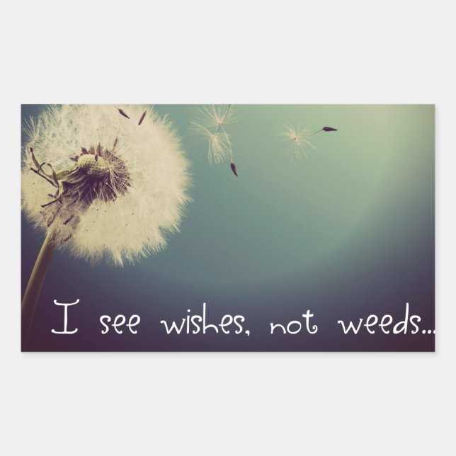 Adesivo Retangular Dandelion Wish (Frente)