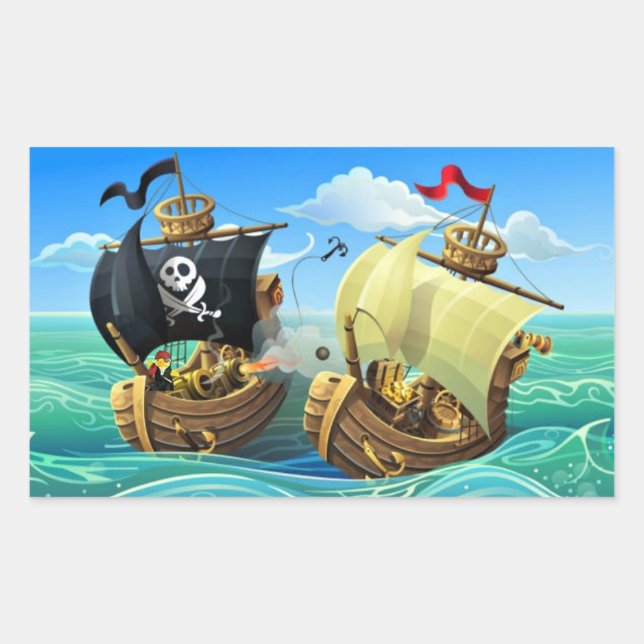 Adesivo Retangular Danny Duck o Pirata (Frente)