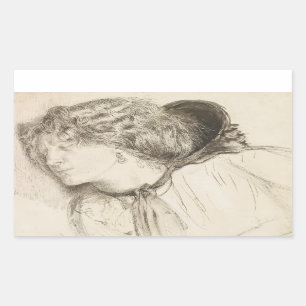 Adesivo Retangular Dante Gabriel Rossetti - encontrado - estudo para