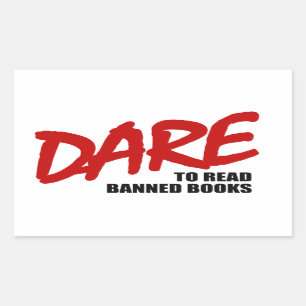 Adesivo Retangular DARE em ler livros proibidos