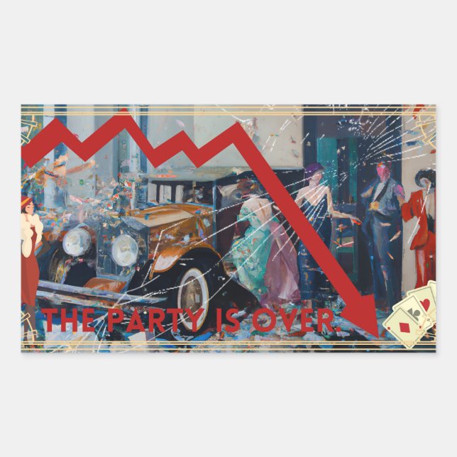 Adesivo Retangular Das Party ist vorbei. (Frente)