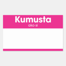 De "meu nome Kumusta Ako Si" olá! é Nametag