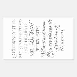 Adesivo Retangular De repente todos os meus antepassados estão atrás 