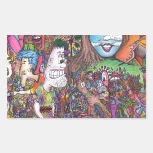 Adesivo Retangular Dê Uma Olhada