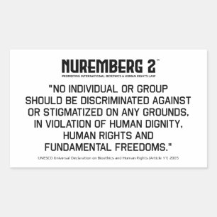 Adesivo Retangular Declaração sobre Bioética e Direitos Humanos 20