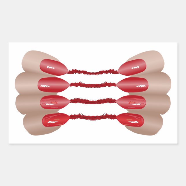 Adesivo Retangular Dedo da mão de vampiro V.2 (Frente)