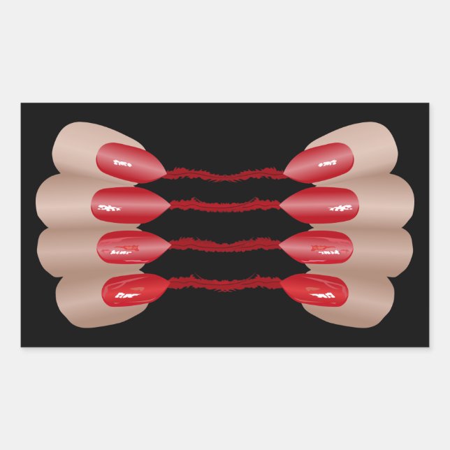 Adesivo Retangular Dedo vampiro V.2 (Frente)