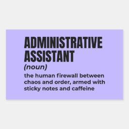Adesivo Retangular Definição de Assistente Administrativo Funny (3)