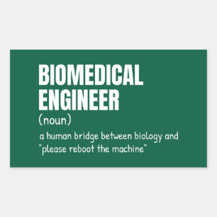 Adesivo Retangular Definição de Engenheiro biomédico